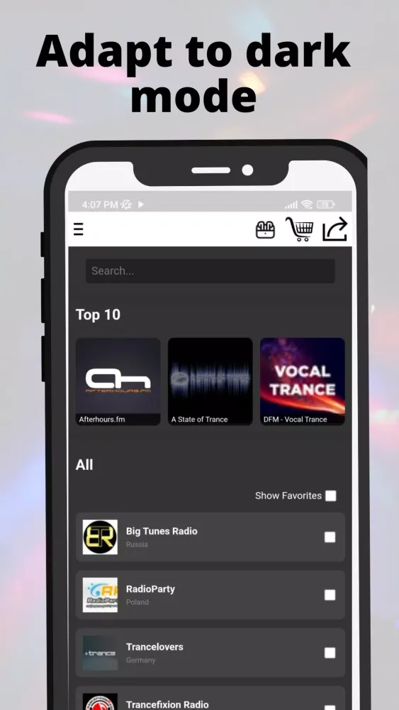 Trance Music Radio Screenshots
