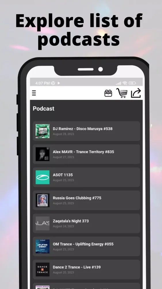 Trance Music Radio Screenshots