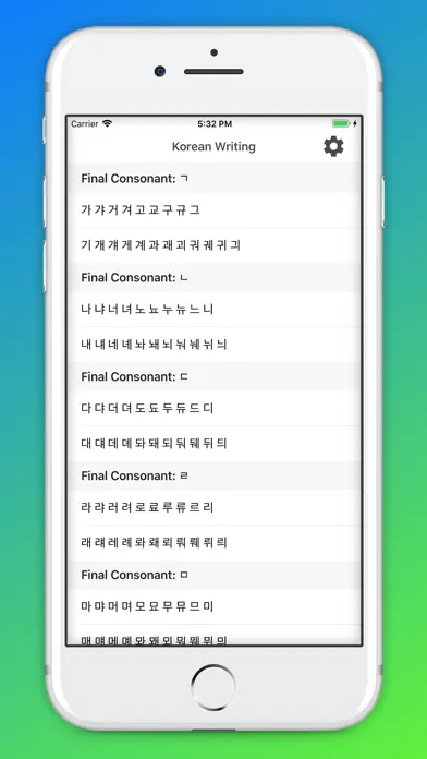 تصاویر Korean Alphabet Writing