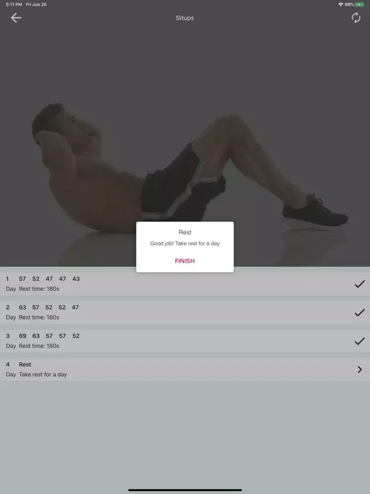 Situps Challenge: Abs Workout iPad  スクリーンショット
