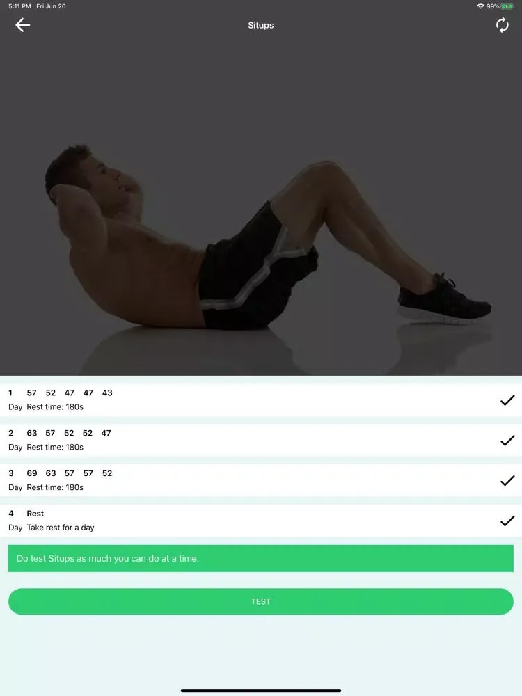 Situps Challenge: Abs Workout iPad  スクリーンショット