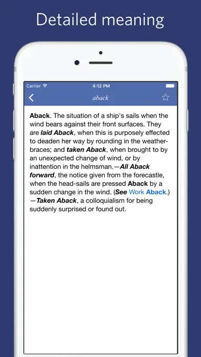 Capturas de tela do Sailor's word book - a nautical terms dictionary