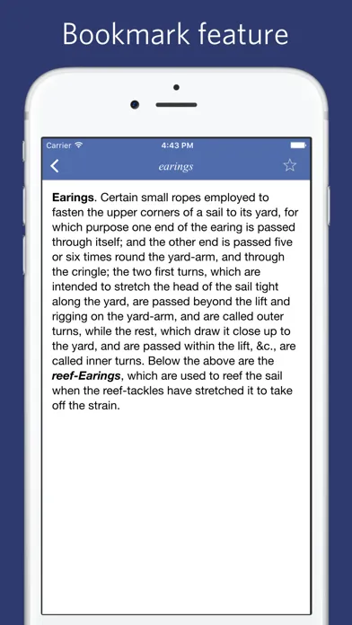Capturas de tela do Sailor's word book - a nautical terms dictionary