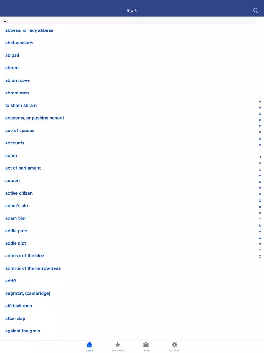 Vulgar Tongue Dictionary - 1811 dictionary of vulgar tongue iPad 应用截图