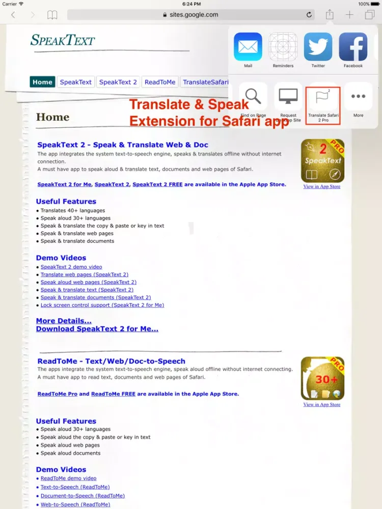 Translate 2 Pro for Safari iPad  Ekran Görüntüleri
