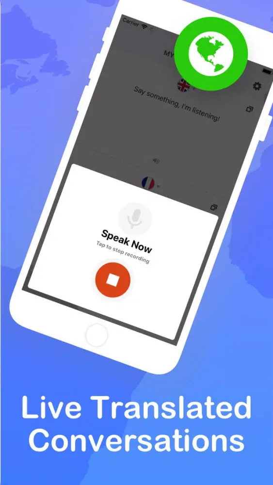 Ảnh chụp màn hình của Live Translator - Speak＋Text