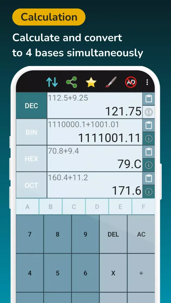 Binary Calculator Hex Decimal Screenshots
