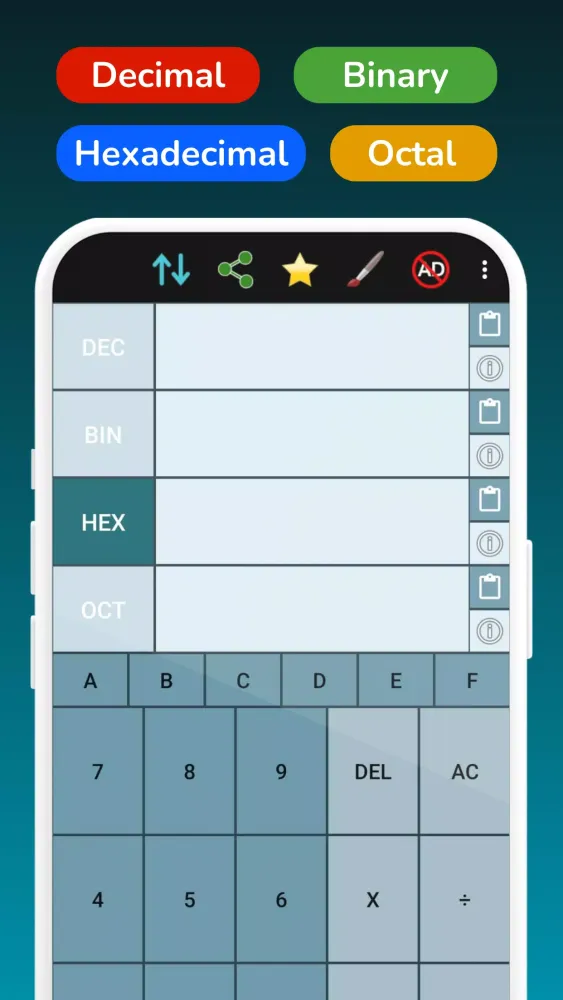 Binary Calculator Hex Decimal Screenshots