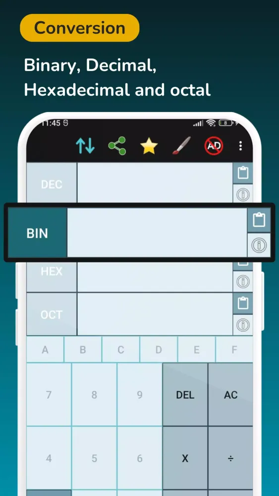 Binary Calculator Hex Decimal Screenshots
