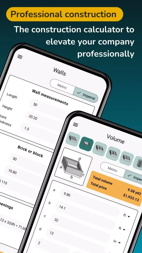 Screenshot di Cement Concrete Calculator ft