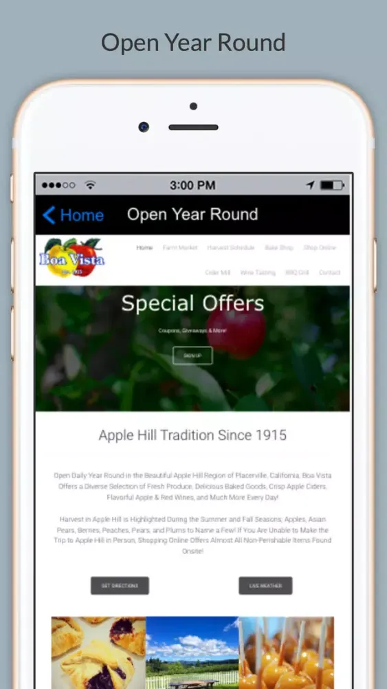 Ảnh chụp màn hình của Apple Hill