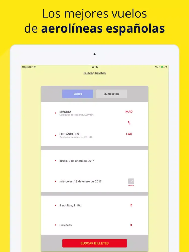 تصاویر Fly España — Billetes de avión para Europa y Flybe iPad 