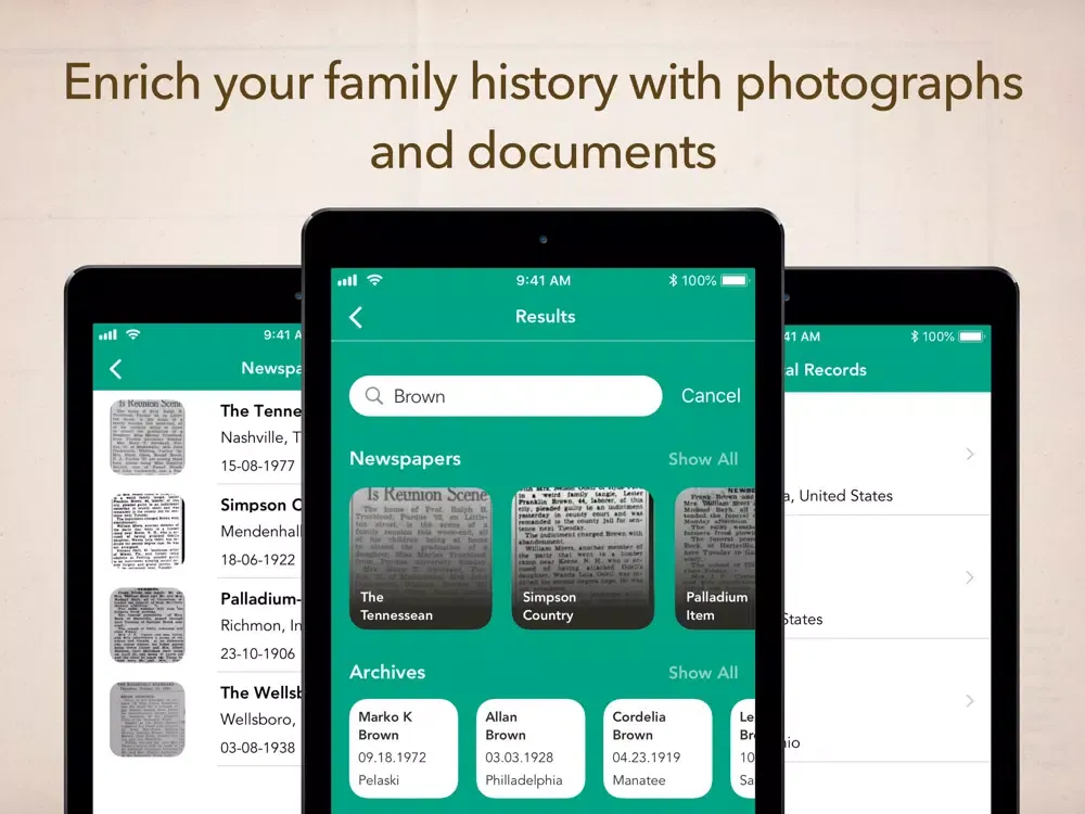 ภาพหน้าจอของ TreeOrigin. Family Tree Maker iPad 