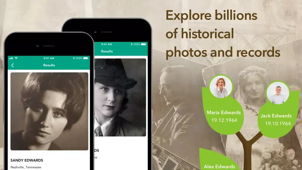 ภาพหน้าจอของ TreeOrigin. Family Tree Maker