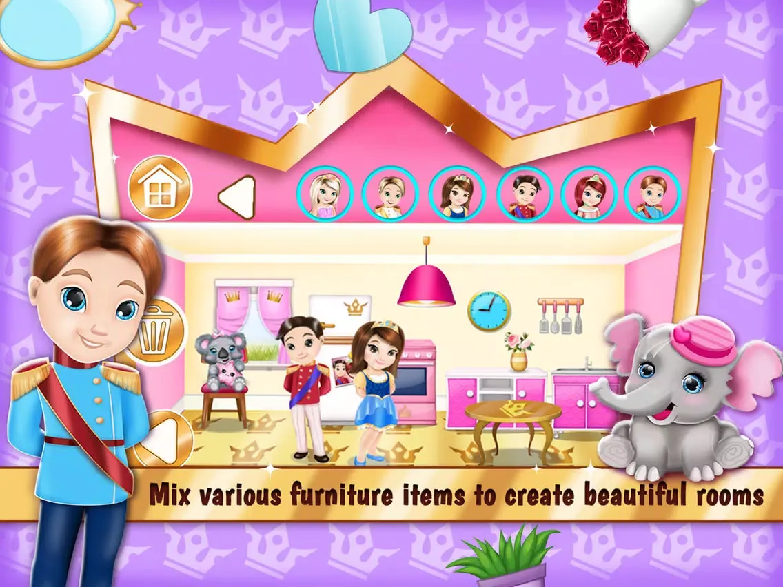 Princess Room Decoration Game – Dollhouse Designer iPad 應用截圖