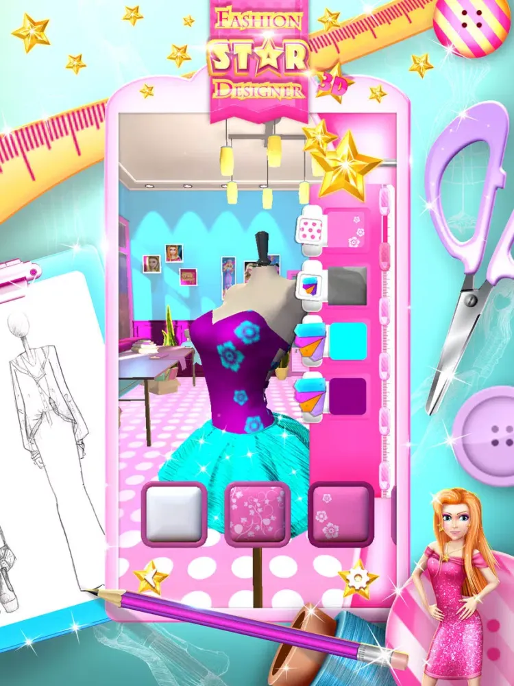 Fashion Star Designer 3D: Design and Make Clothes iPad  Screenshots