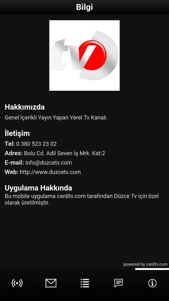 Captures d'écran de Duzce Tv