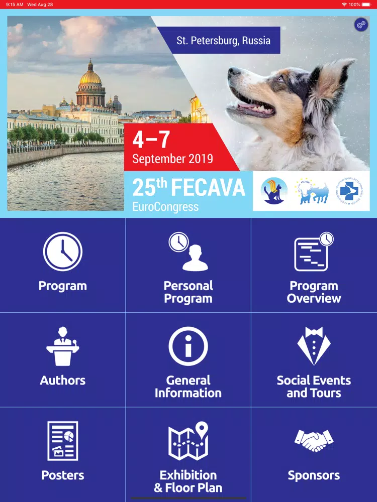 Tangkapan skrin FECAVA 2019 iPad 