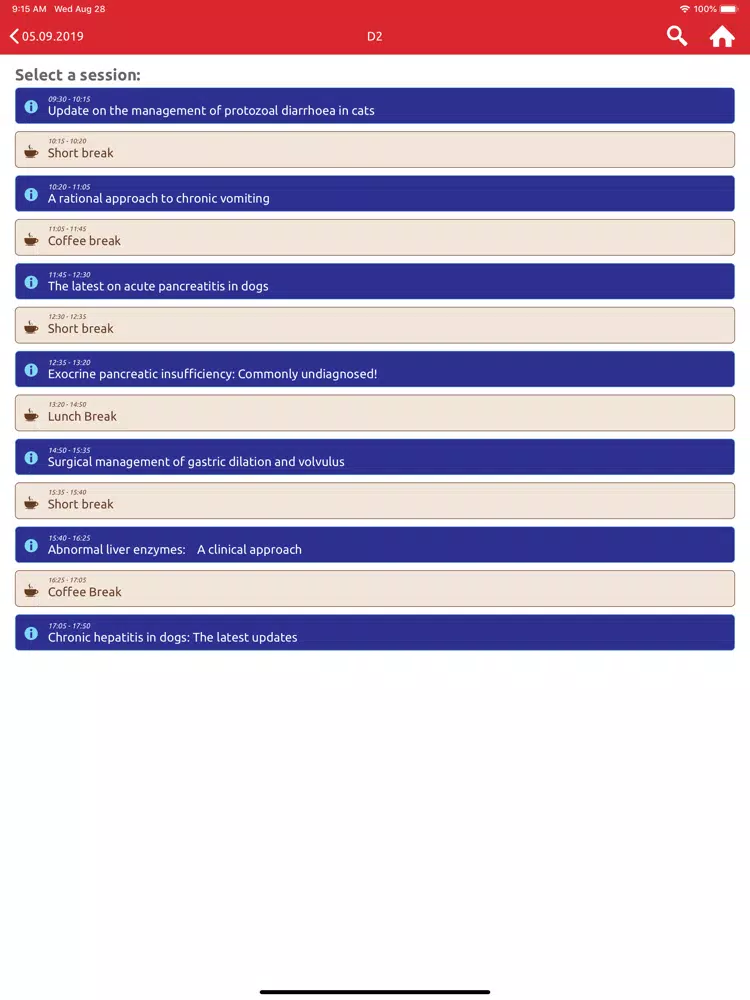 Tangkapan skrin FECAVA 2019 iPad 