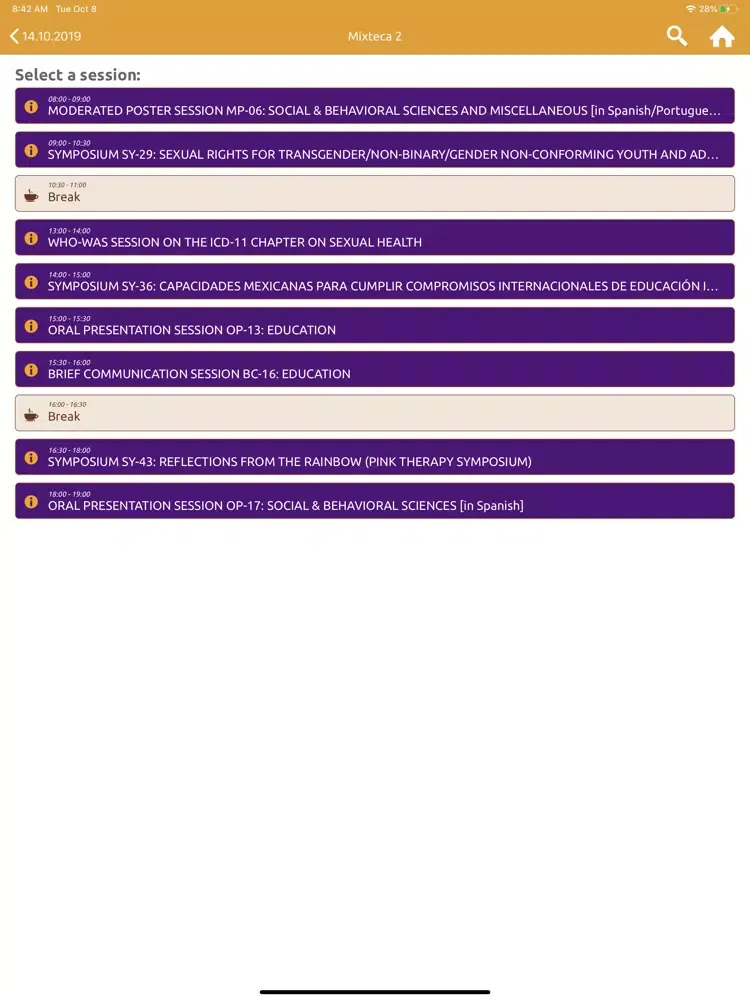 WAS 2019 iPad  Screenshots