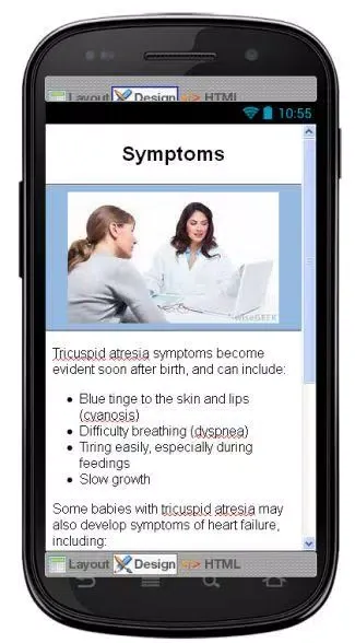 Capturas de tela do Tricuspid Atresia Information