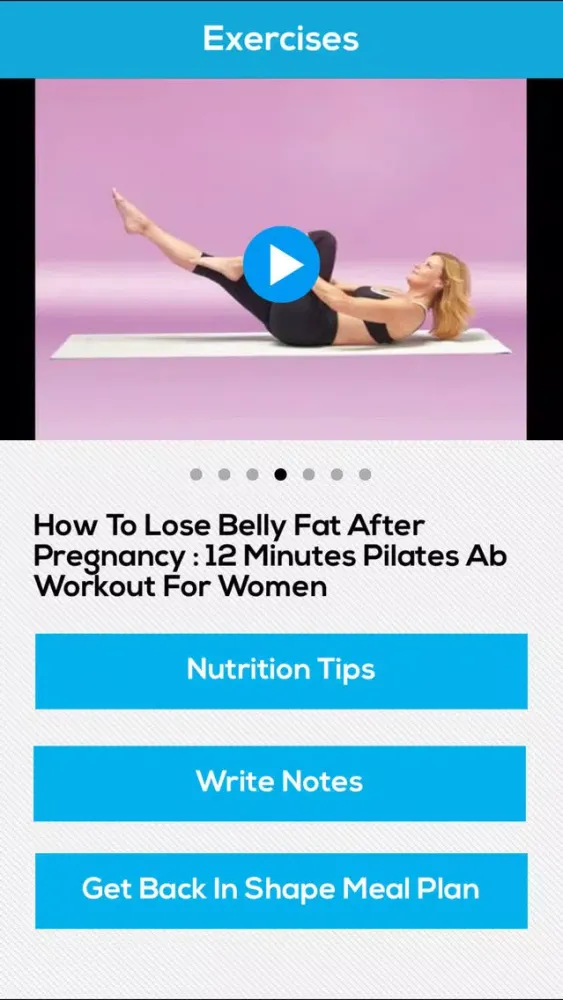 Post-Pregnancy Workouts - Diet & Exercise for Mom Ekran Görüntüleri