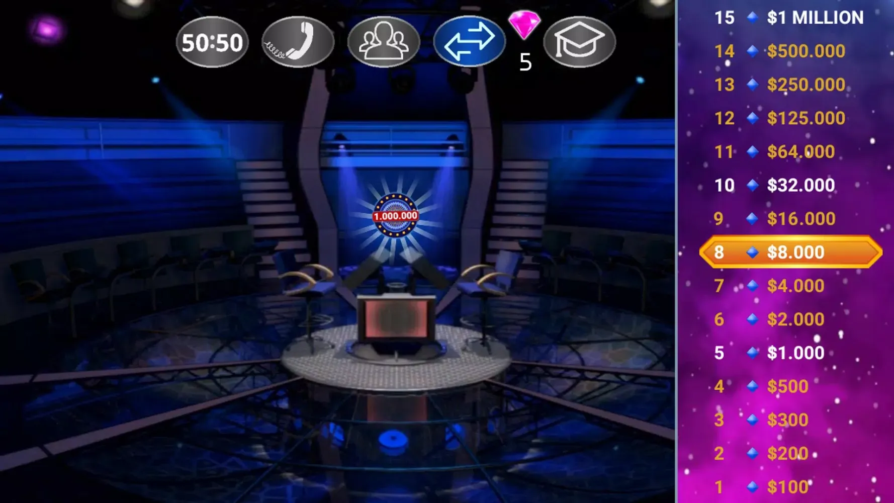 Captures d'écran de Millionaire TV