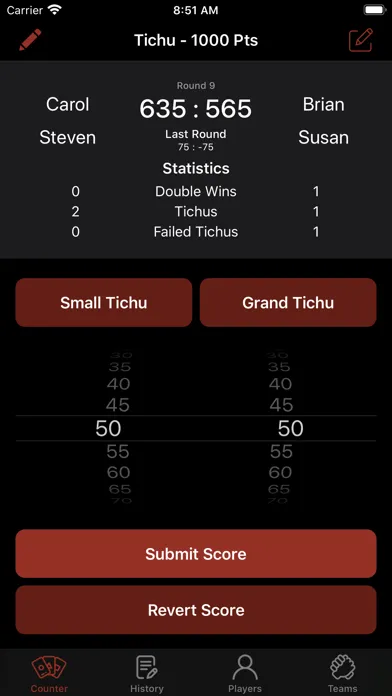 Screenshot di Tichu-Counter