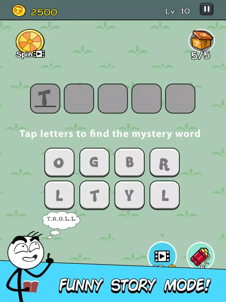 Mr Troll Story - Words Game iPad  Screenshots