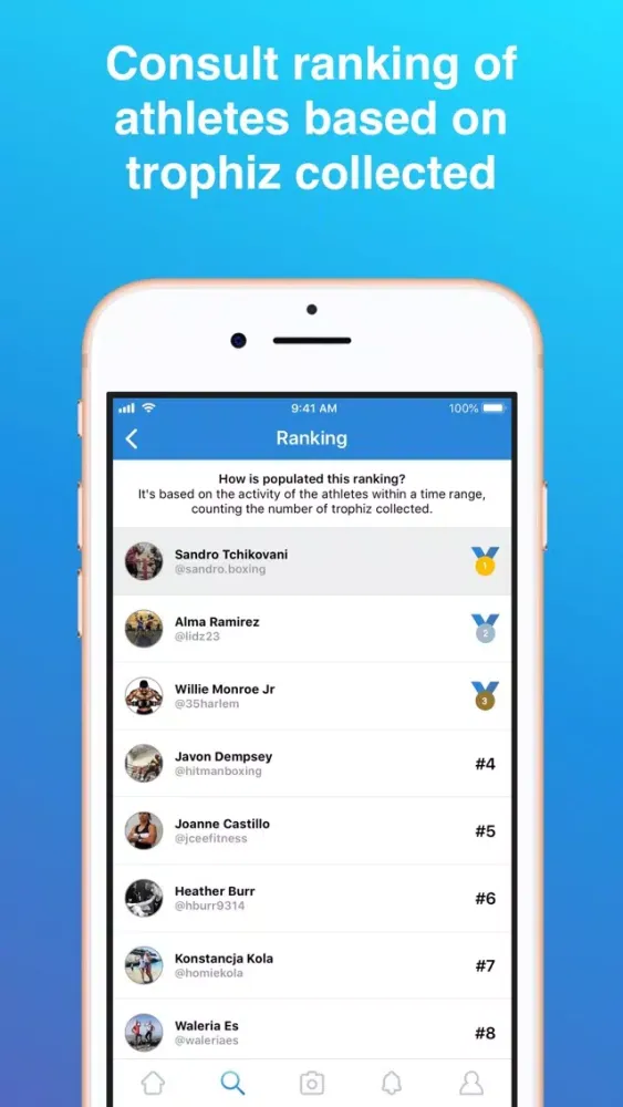 Captures d'écran de Trophiz - Sports & Athletes