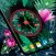 Black Jungle Forest Clock