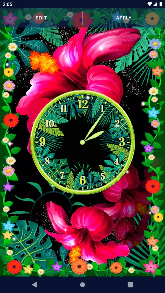 Black Jungle Forest Clock Screenshots