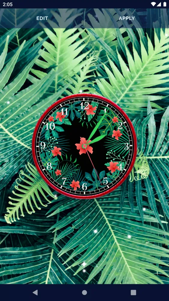 Black Jungle Forest Clock Screenshots