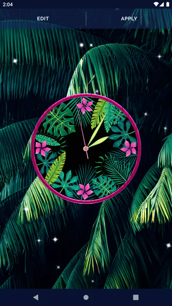 Black Jungle Forest Clock Screenshots