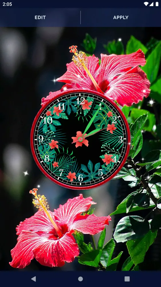 Black Jungle Forest Clock Screenshots