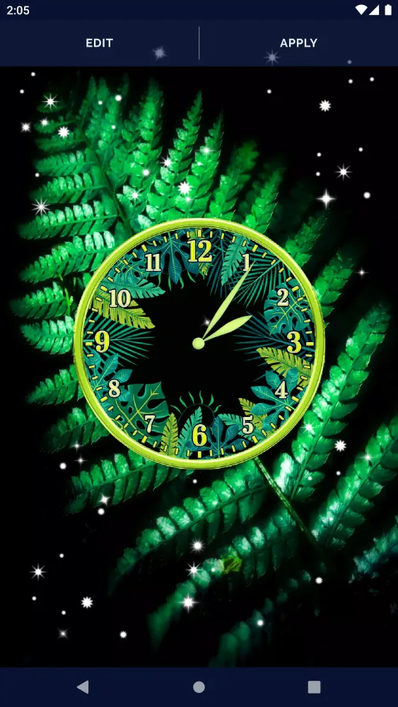 Black Jungle Forest Clock Screenshots