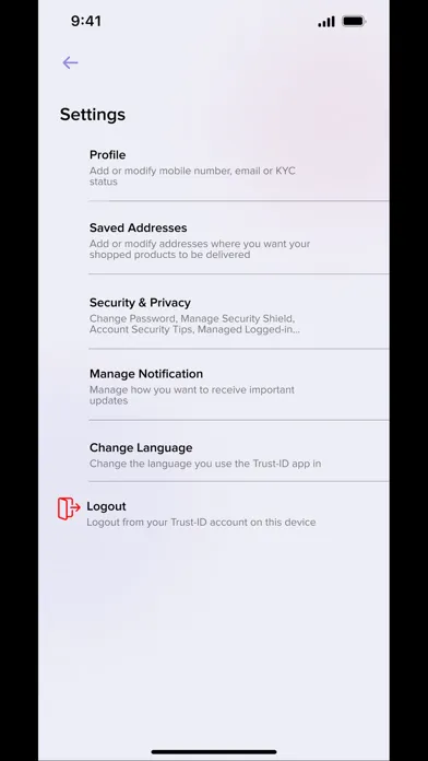 ภาพหน้าจอของ Trust Id: Fast & Secure Access