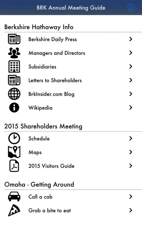 Berkshire Hathaway Meeting Guide应用截图