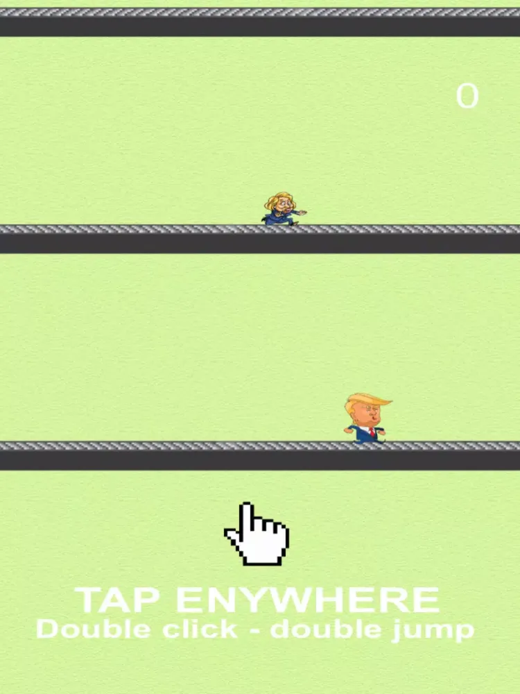 Capturas de pantalla de Trump jump vs Clinton Zombie iPad 