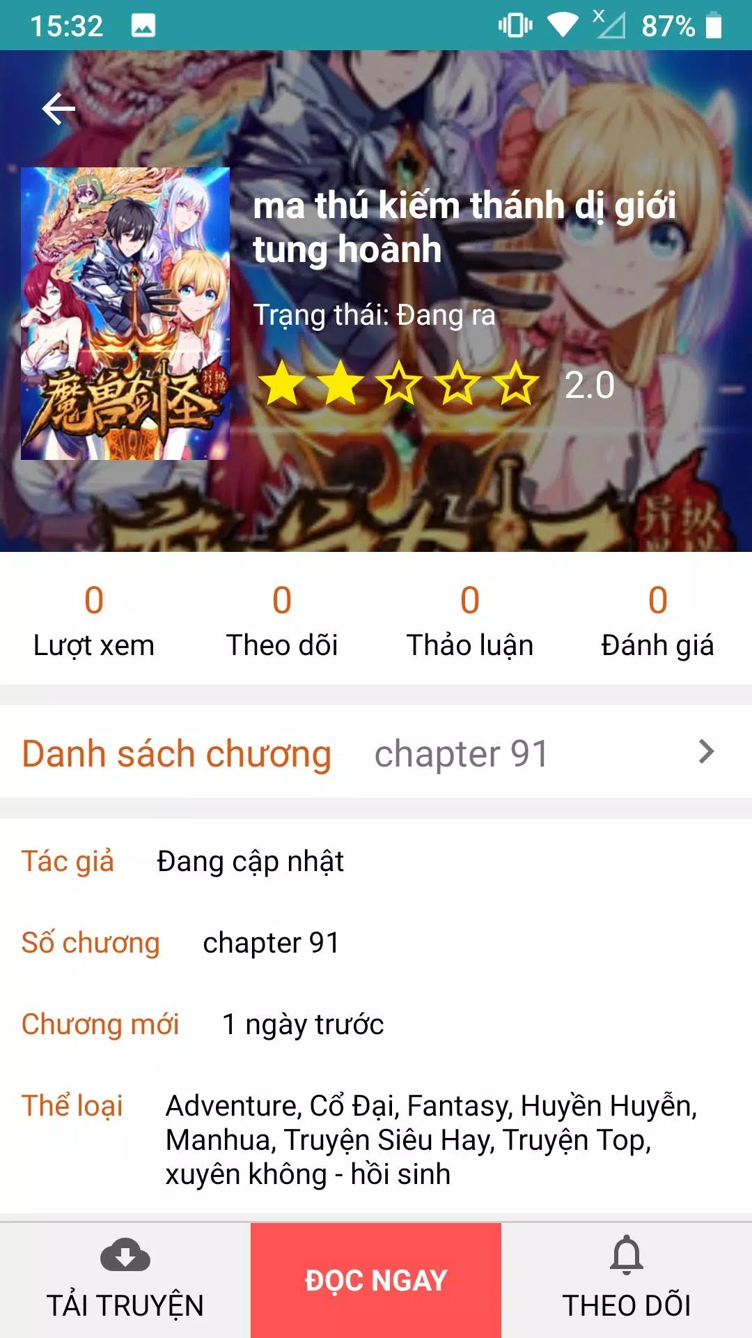 Truyện siêu hay new proภาพหน้าจอของแอป3