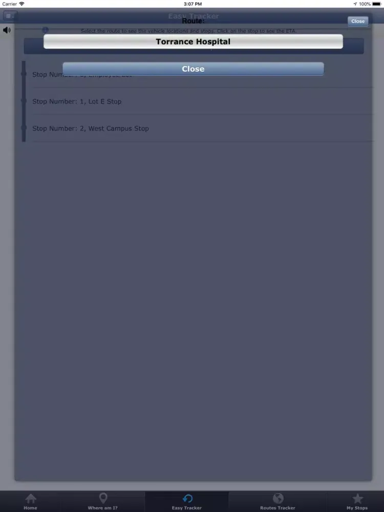 TSO Torrance Shuttle iPad  スクリーンショット
