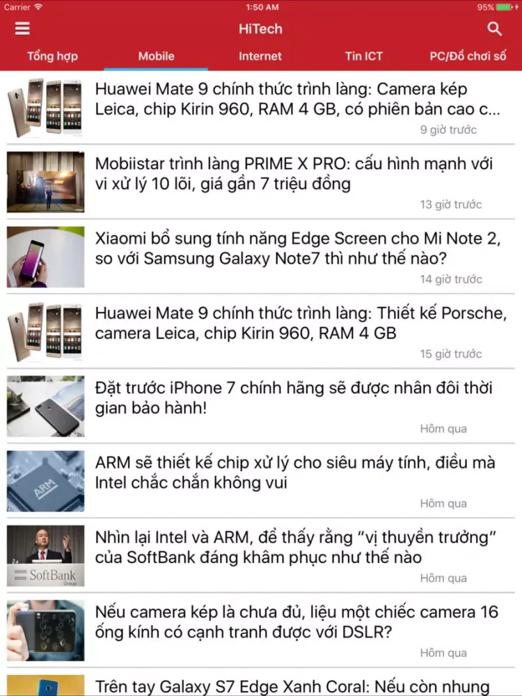 Ảnh chụp màn hình của Tin tuc cong nghe - HiTech iPad 