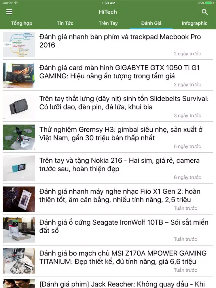 Ảnh chụp màn hình của Tin tuc cong nghe - HiTech iPad 