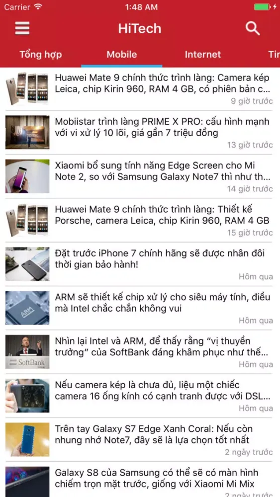 Ảnh chụp màn hình của Tin tuc cong nghe - HiTech