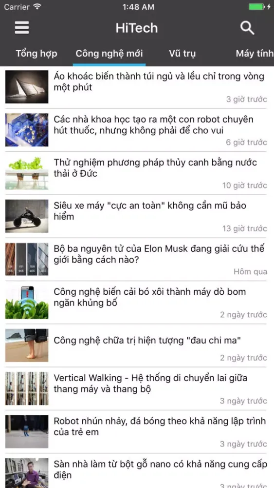 Ảnh chụp màn hình của Tin tuc cong nghe - HiTech