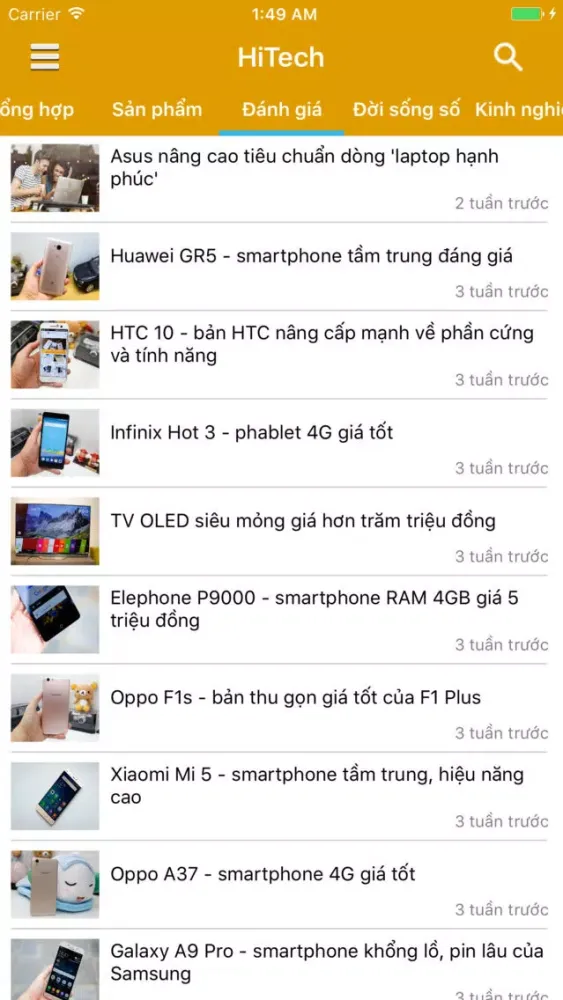 Ảnh chụp màn hình của Tin tuc cong nghe - HiTech