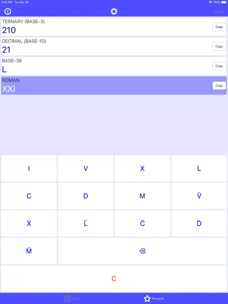 Numeral Systems Converter iPad  Screenshots