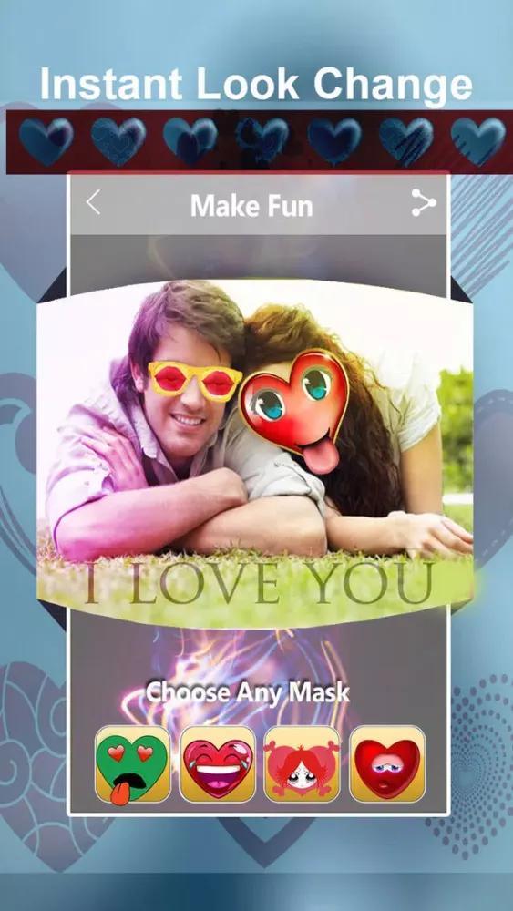 Capturas de tela do Valentine Yourself - Love Emoji Photo Stickers App