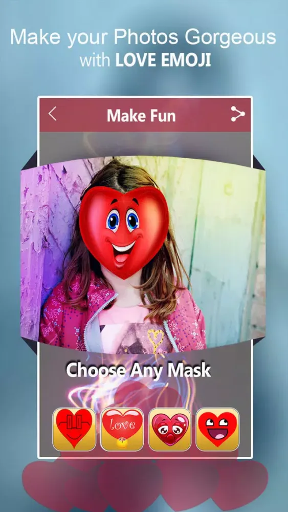 Capturas de tela do Valentine Yourself - Love Emoji Photo Stickers App