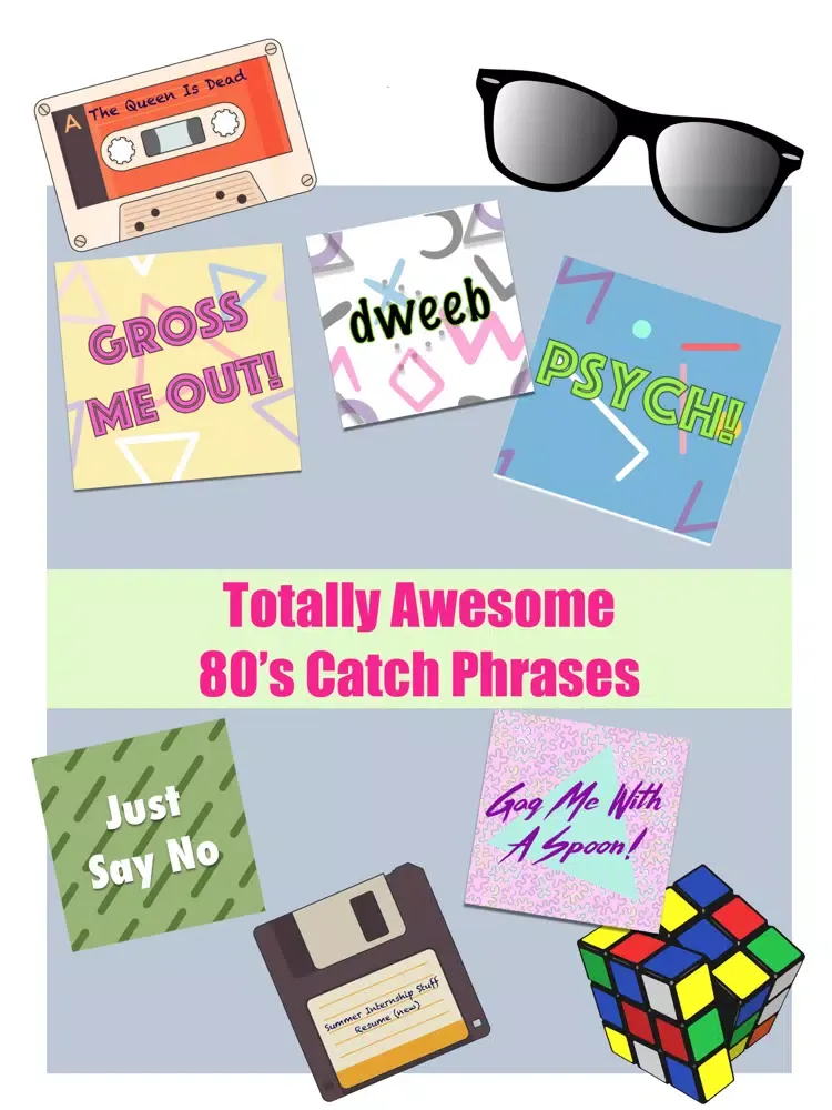 Tangkapan skrin Totally Awesome 80's Stickers iPad 